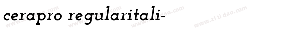 cerapro regularitali字体转换